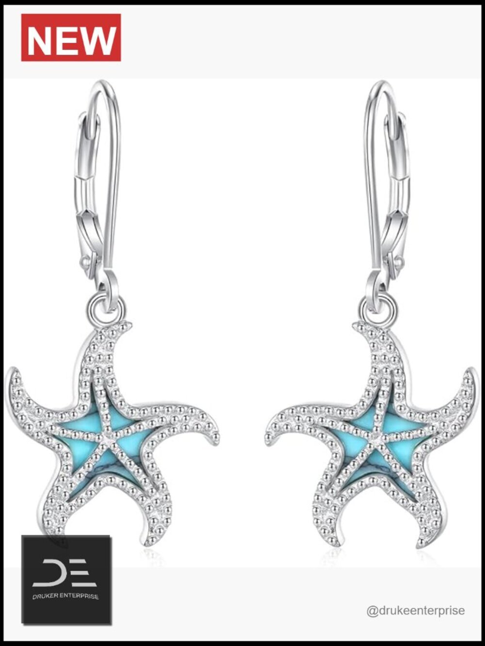 925 Sterling Silver Turquoise Drop Dangle Earrings Leverback Boho